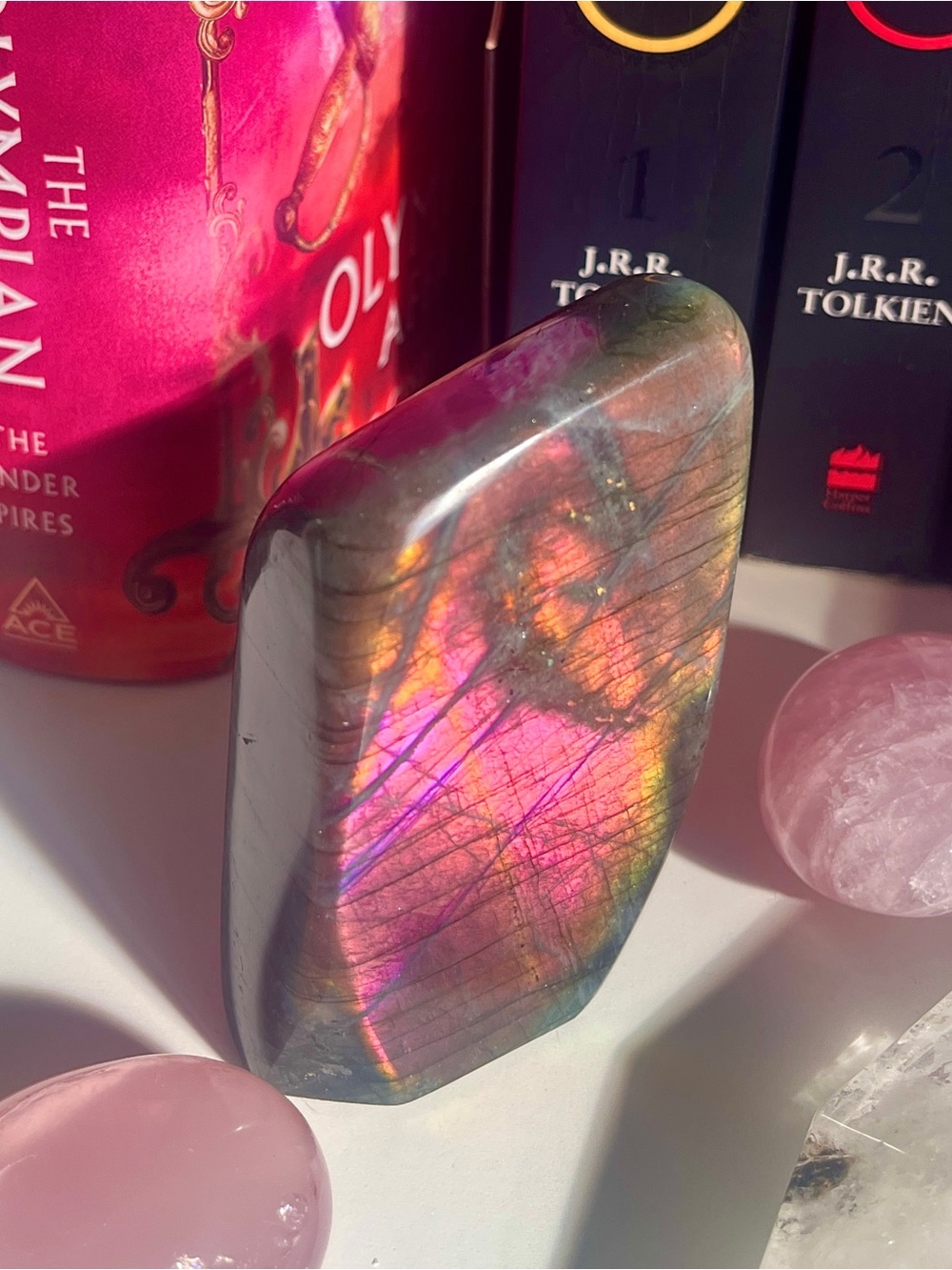 Labradorite rare magenta flash Freeform